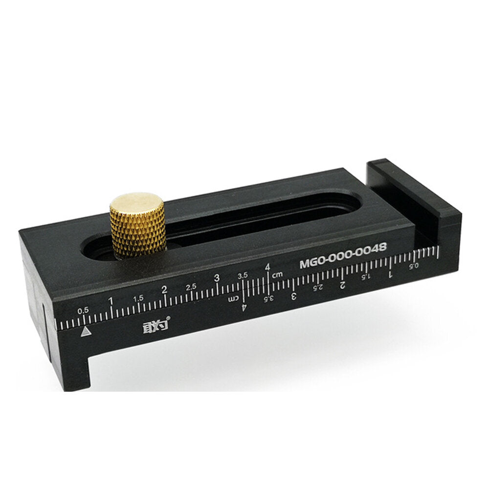 Woodworking Saw Gap Adjuster - 5-40mm Measurement Range, Durable 6061 Aluminum & Brass, Compact 80x30x28mm, Anodized Finish