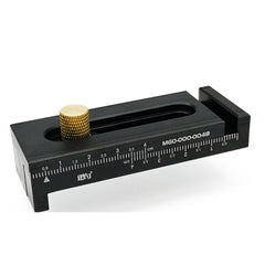 Woodworking Saw Gap Adjuster - 5-40mm Measurement Range, Durable 6061 Aluminum & Brass, Compact 80x30x28mm, Anodized Finish