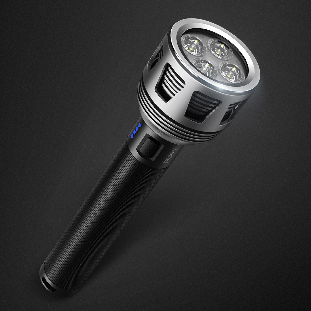 4*LED 3600lm 450m USB-C Rechargeable Flashlight Set With Powerful 10000mAh 26650 Li-ion Battery