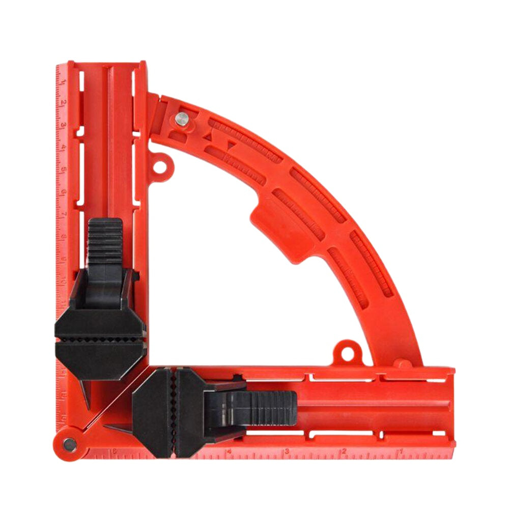 Versatile 90-Degree Corner Clamp for Woodworking, Adjustable Angles, Quick-Lock, Dual-Scale Measurement, Durable ABS Plastic