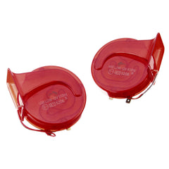 Pair 12V 110dB Air Snail Horn Universal Red Super Loud For Car Van Motorcycle