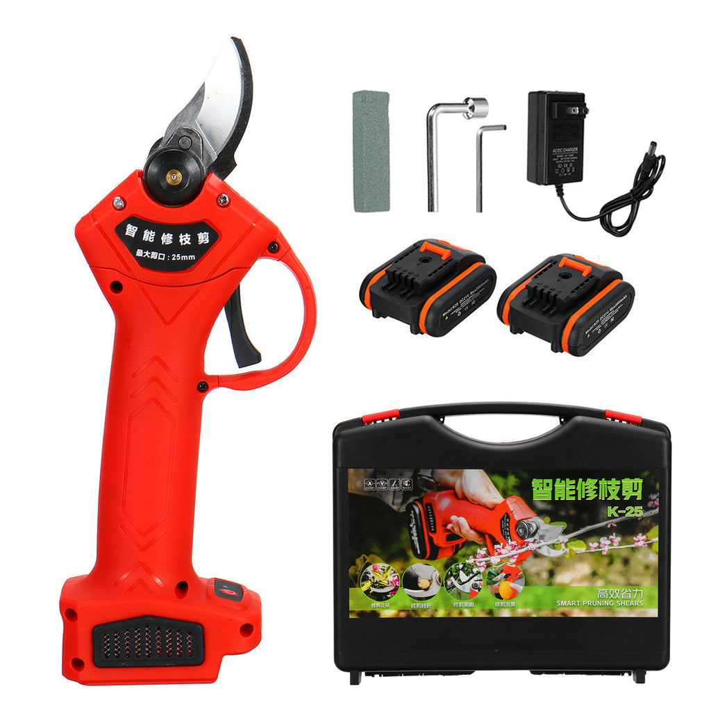 21V Cordless Electric Pruning Shears Garden Pruner Branch Cutting Tool