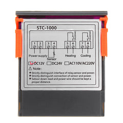 110V/220V/12V/24V 10A 2 Relay Output LED Digital Temperature Controller Thermostat Incubator With Sensor Heater And Cooler