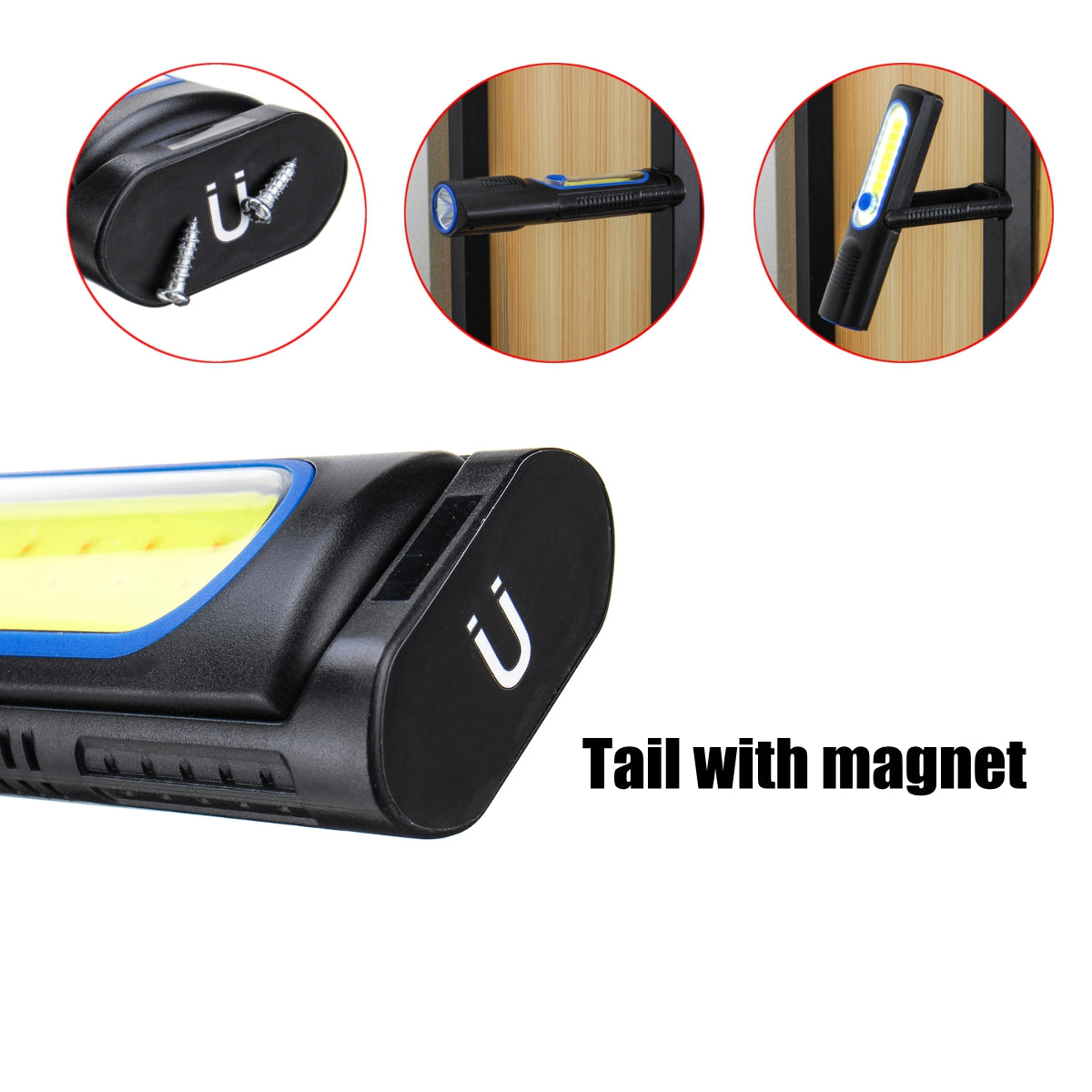 6303B 2000mAh COB LED Work Lamp 18650 USB Rechargeable Magnet Flashlight Camping Tent Light Light