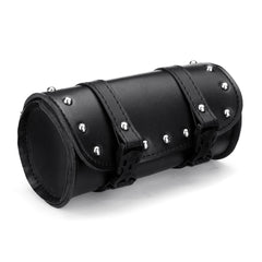Motorcycle Front Fork Tool Saddlebags Pouch Luggage Black Leather