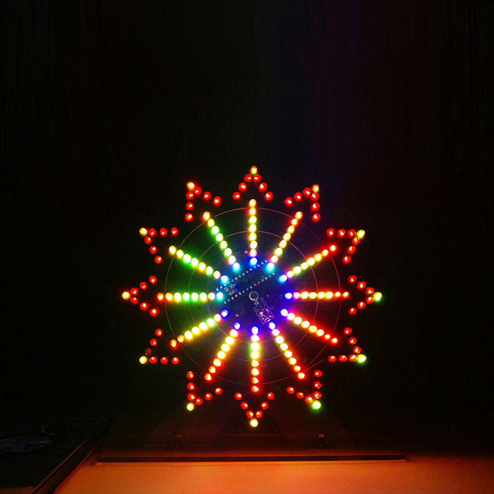 DIY Colorful LED Automatic Rotating Ferris Wheel Kit Electronic Components Diy Music Spectrum Production Kit