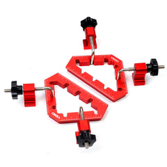 Aluminum Alloy Right Angle Clamps - 45° & 90° Positioning Square for Woodworking - 2 Sets, Max Clamping 60mm