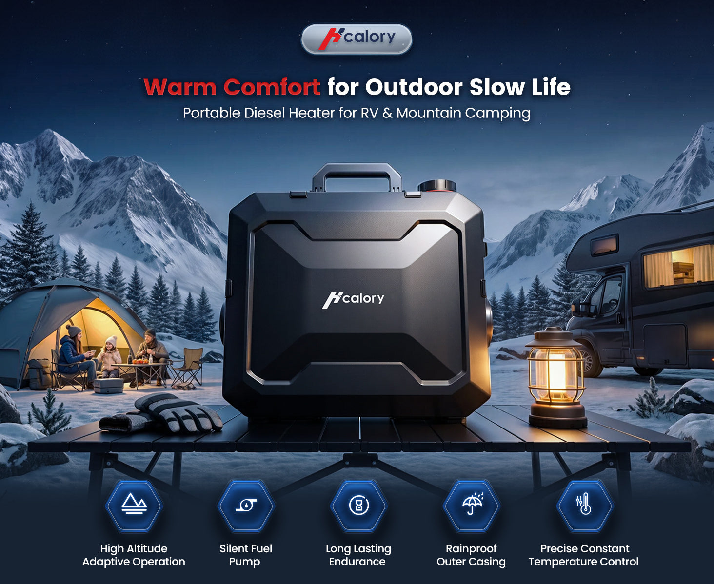 8KW 6L All-in-One Diesel Air Heater, App Control, Wireless Temperature Sensor & Auto Start/Stop for Car, Truck, RV & Camper