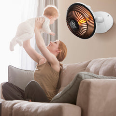 Compact Infrared Electric Heater: Portable Warm Fan for Home & Bathroom Winter Use
