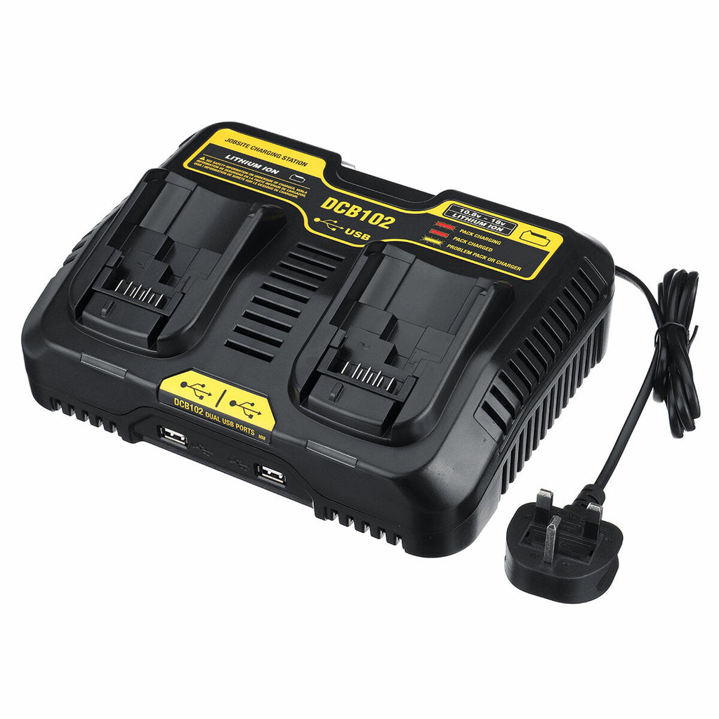 Dual Charger DCB200 DCB115 Lithium-Ion Battery DCB112 DCB105/015 Power Tool Battery Charger