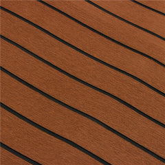 2500x1000x6mm EVA Foam Brown With Black Line Teak Sheet Boat Yacht Synthetic Teak