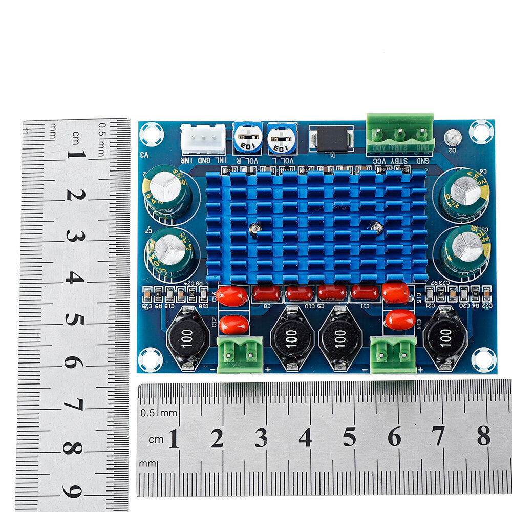 High-power Digital Power Amplifier Board TPA3116D2 Chassis Dedicated to Plug-in 5-28V Output 120W