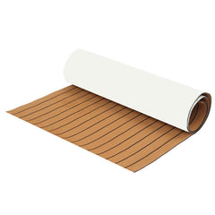 89x230cmx6mm Dark Brown With Black Lines Boat EVA Foam Faux Teak Decking Sheet