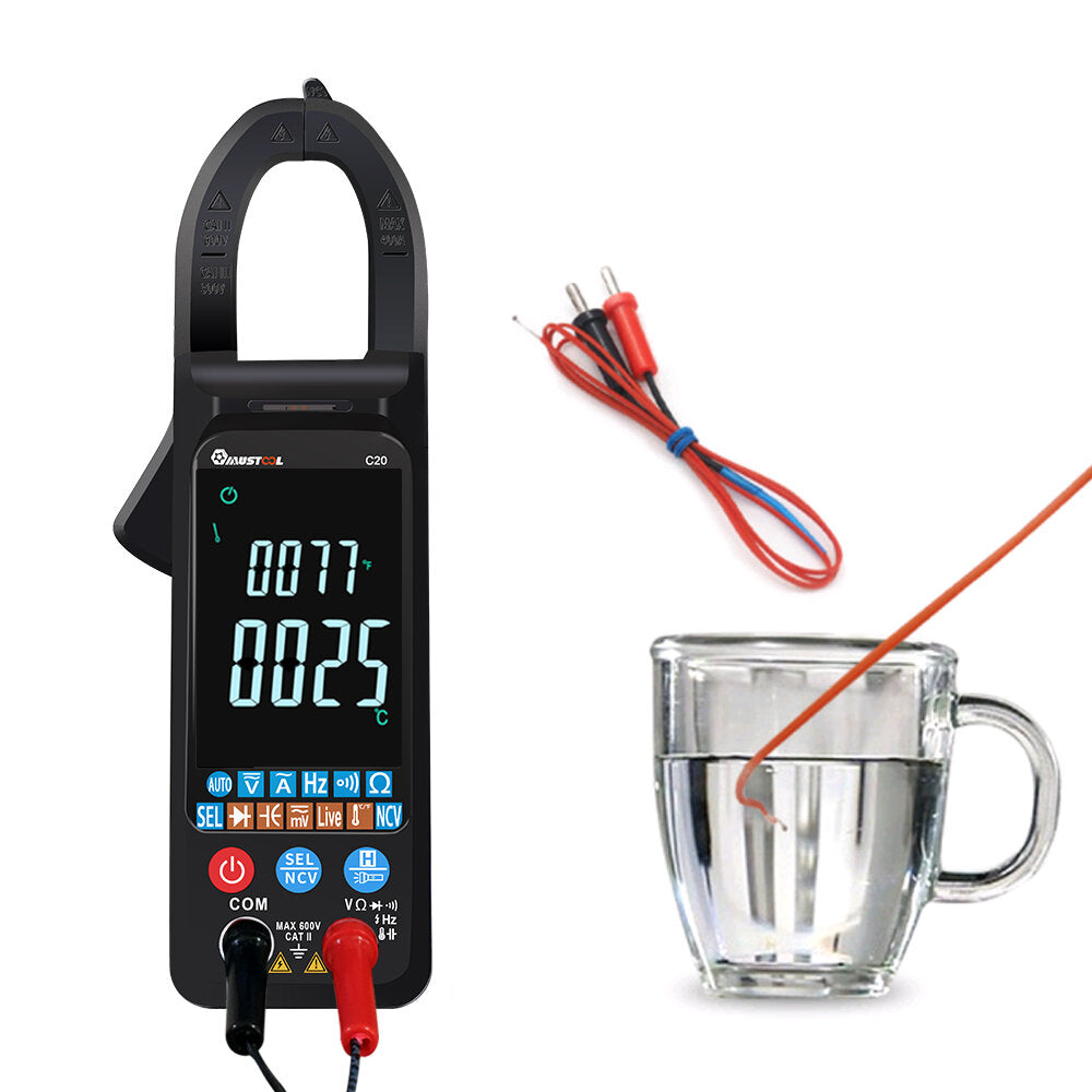 Large Color Screen Digital Clamp Meter NCV 6000 Counts True RMS Automatic Measurement Smart Digital Multimeter