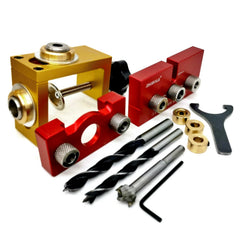 3 In 1 Dowelling Jig Woodworking Adjustable Aluminum Drilling Guide Locator