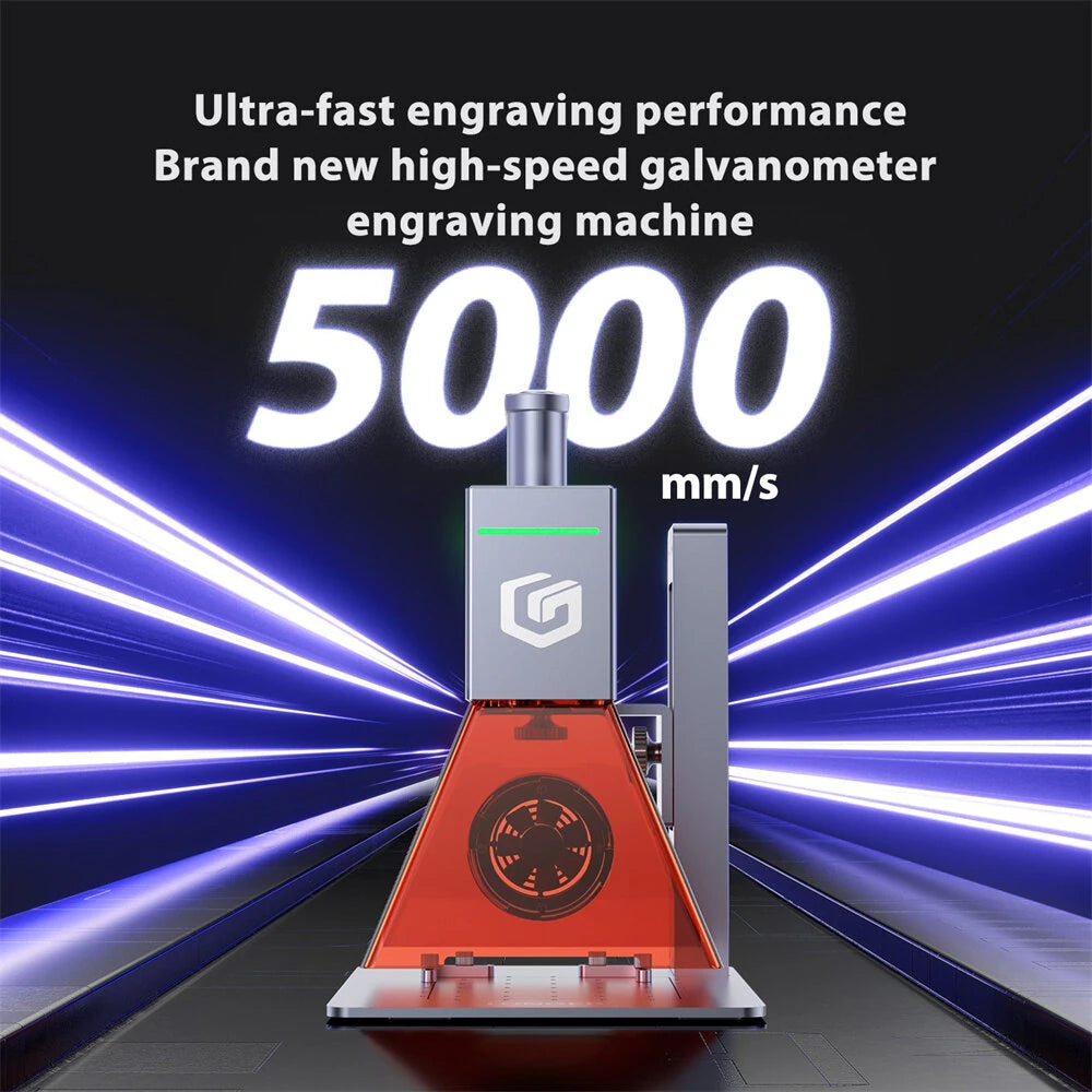 6W Portable Laser Engraver Ultra-Fast 5000mm/s Speed High Precision 0.05mm User-Friendly App Control Wood Metal Engraving