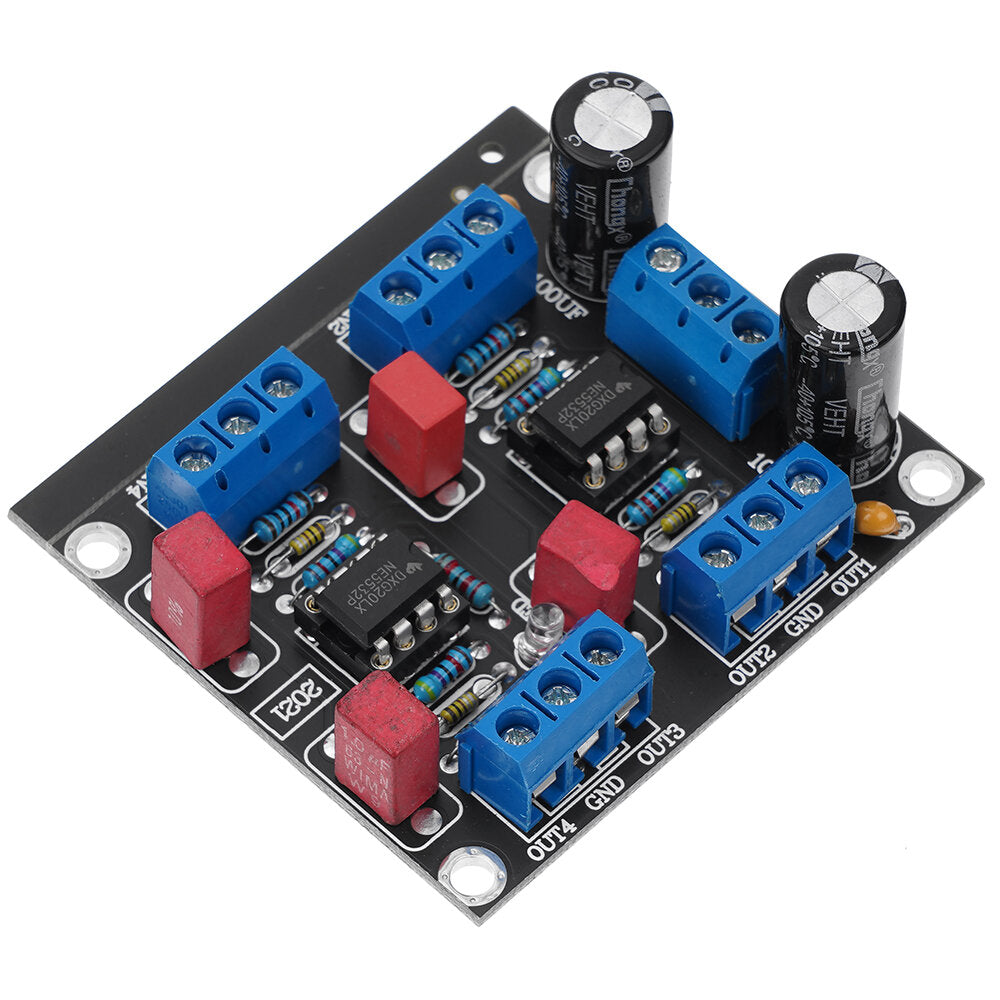 DC Dual Power 4 Channels Pre-amplifier Disassembled Chip Driver Board Finished Board