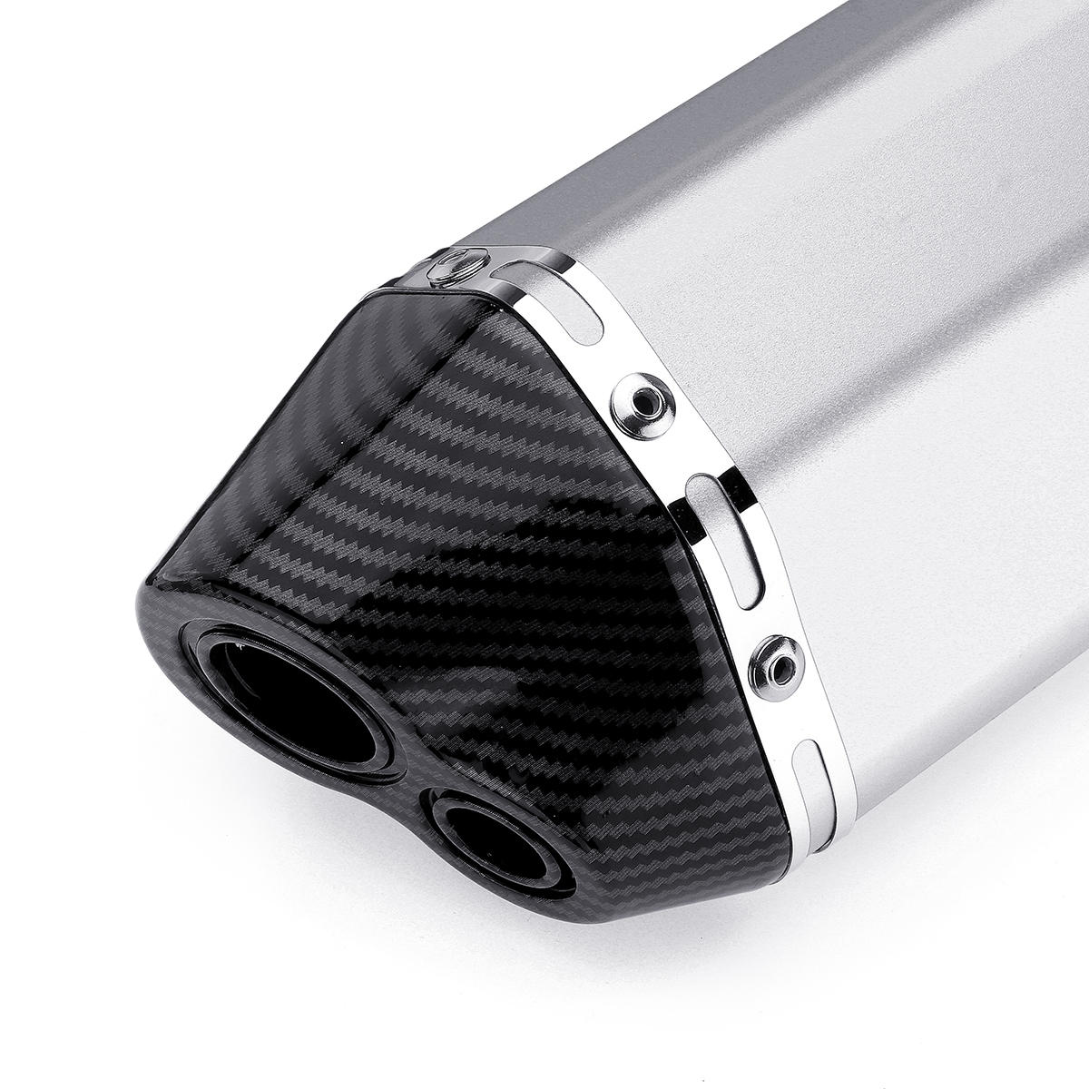 310mm Sliver Universal Motorcycle Dirt Bike ATV Exhaust Muffler Pipe DB Killer 38-51mm