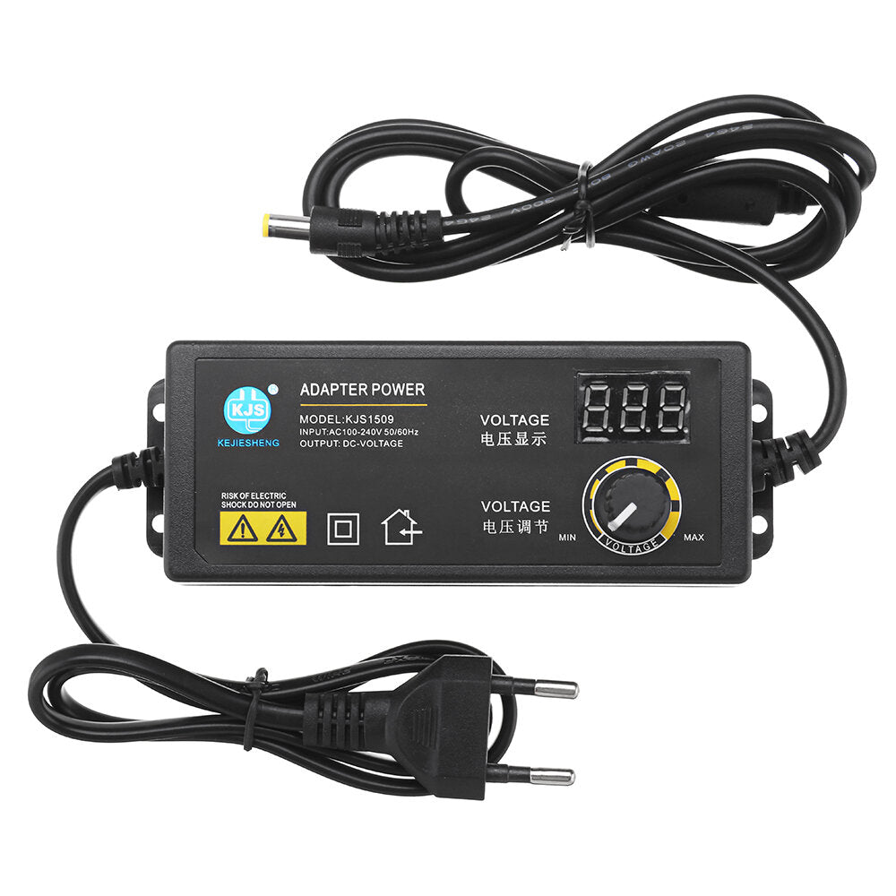 3-12V 5A Power Adapter Adjustable Voltage Adapter LED Display Switching Power Supply