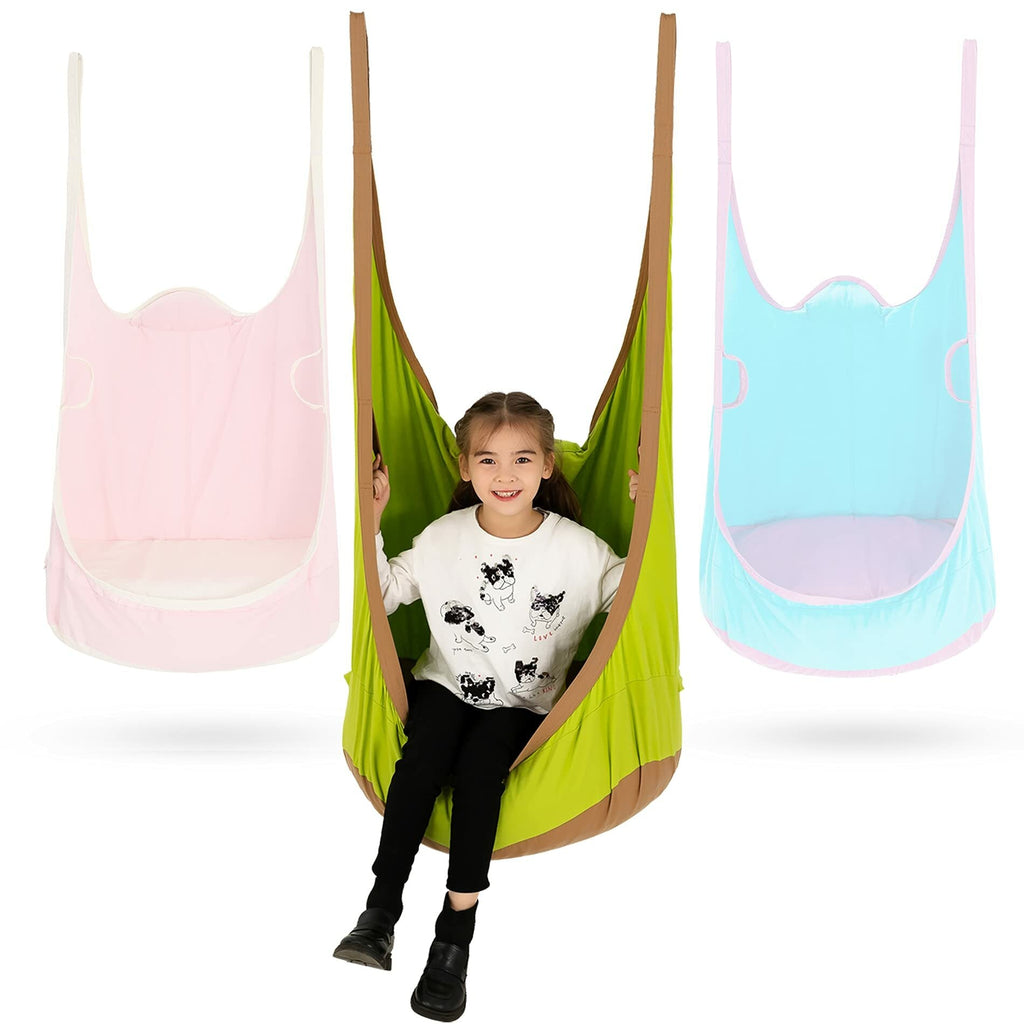 Adult Children Swing Portable Canvas Cotton Swing Hammock Hanging Chair Air Cushion Home Camping
