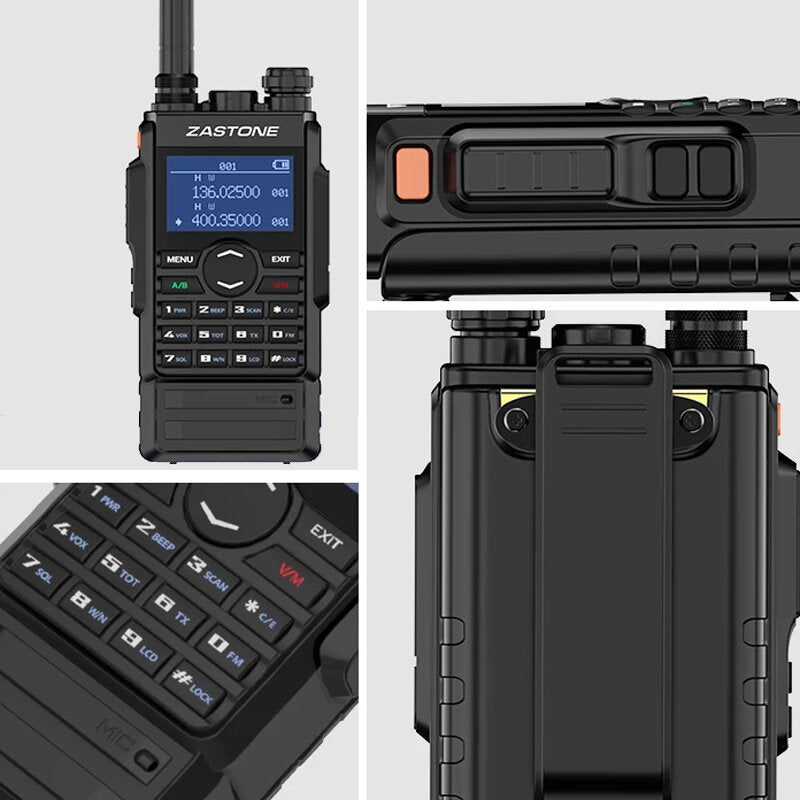 250 Channels 8W Walkie Talkie VHF UHF Portable Radio 2600mAh Battery Two Way Radio Big Screen FM Ham 136-174 400-480Mhz Instant Messaging