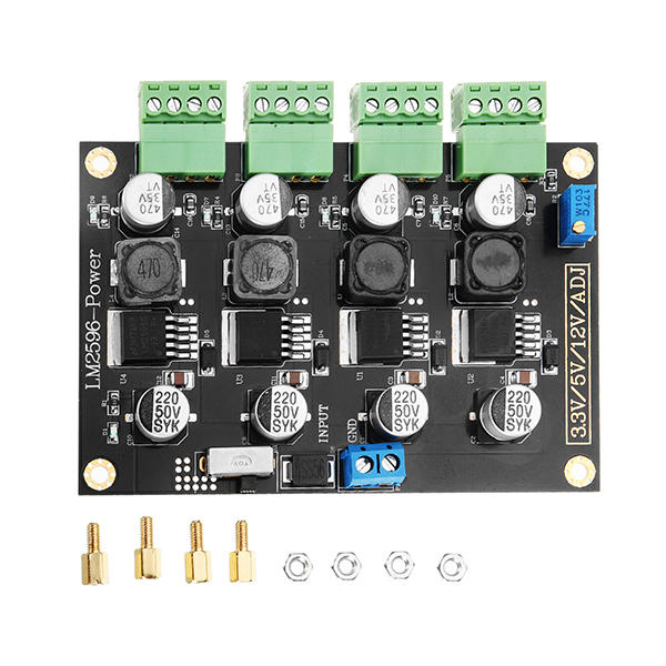 Multi Switch Power Supply 3.3V/5V/12V/ADJ Adjustable Voltage DC-DC Step Down Power Module