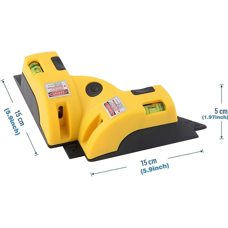 Square Laser Level 90 Degree Vertical Horizontal Line Yellow