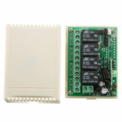 433Mhz 4CH Channel 200m Wireless Remote Control Relay Switch & 2 Transmitter