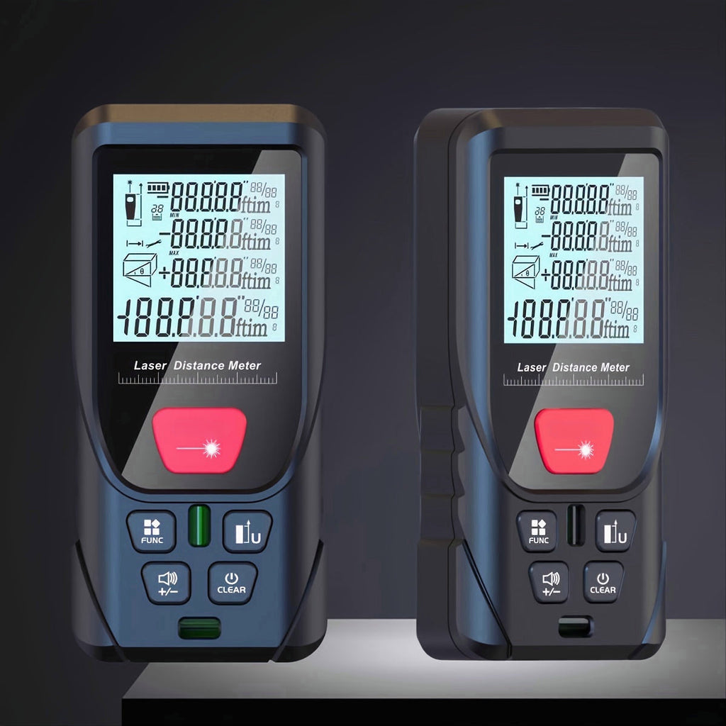 164ft Digital Laser Distance Meter with LCD for Measure Area and Volume