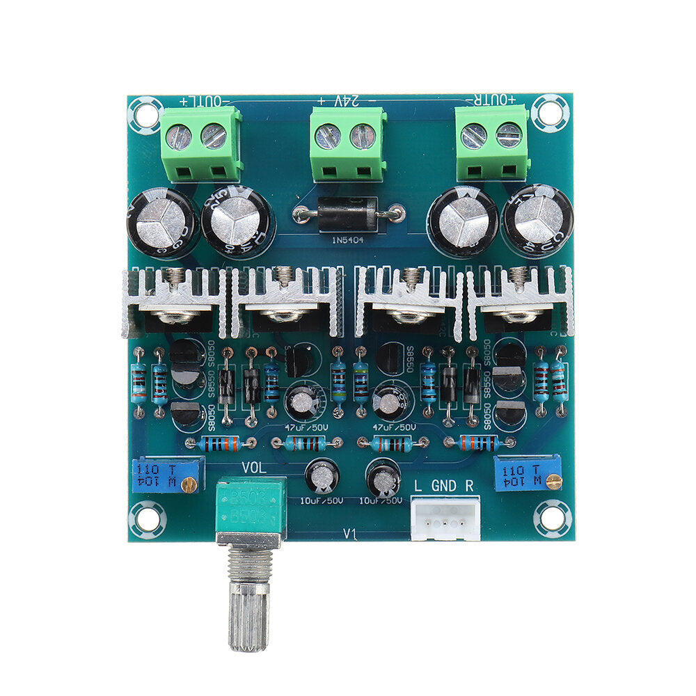 DC24V TIP41C TIP42C Dual Channel Class A Analog Amplifer Module 15W x 2 Audio Digital Amplifier Board