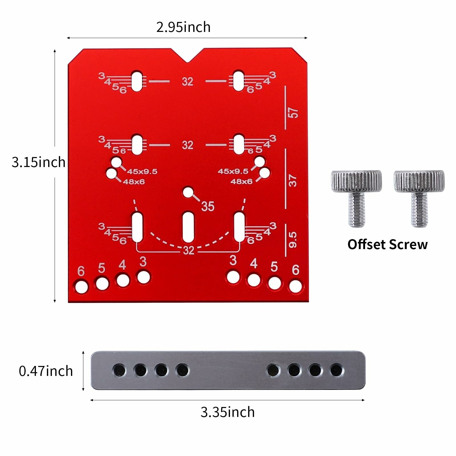 Universal Cabinet Hinge Jig for 45mm/48mm Hinges - Precise Drilling, Multiple Hole Spacing, Durable Metal, Easy Installation