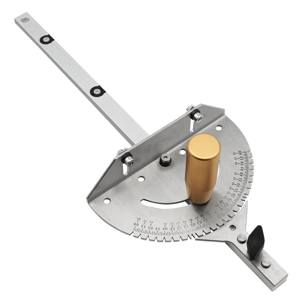 Universal Precision Miter Gauge for Table Saws - Compatible with Dewei 744/745, Haiwei, Steel Saws, 27 Angle Stops