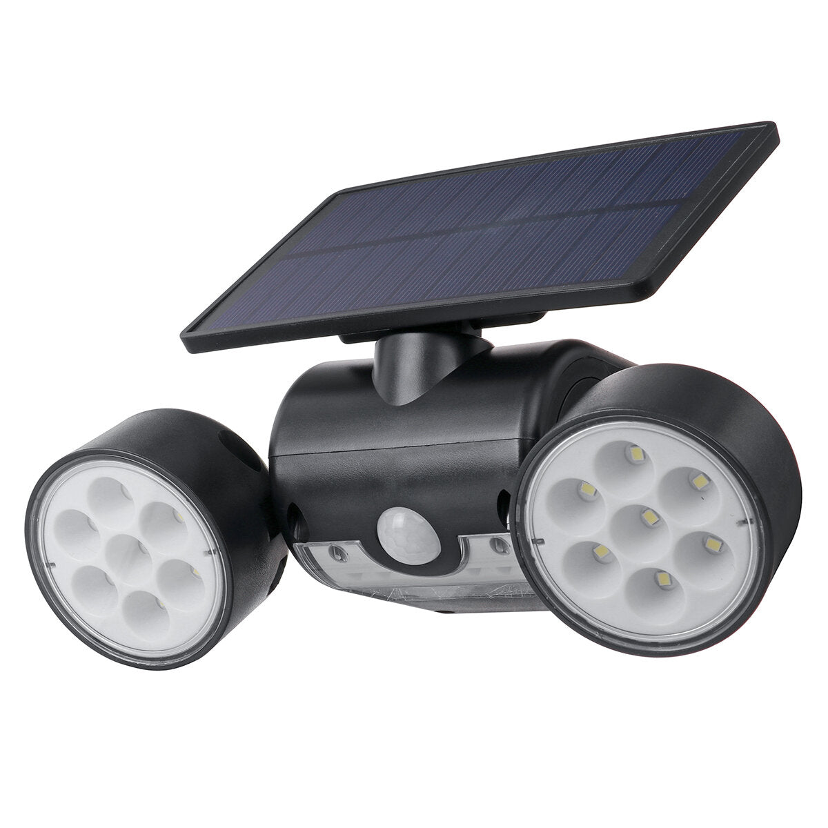 LED Solar Power Street Light Double Head Spotlight PIR Motion Sensor Wall Lamp Outdoor Garden Path Yard Lighting