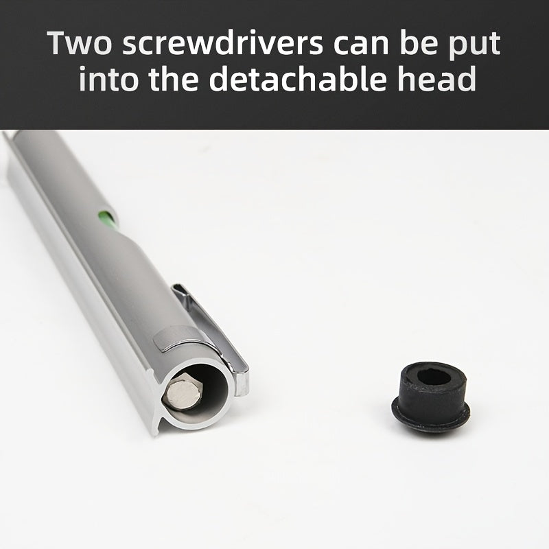 Mini Portable Pen Type Level With Hexagonal Drill Bit Screwdriver Ruler