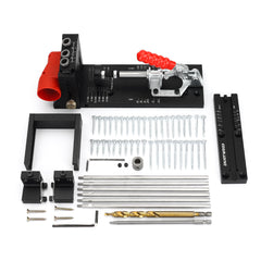 Heavy Duty Aluminum Pocket Hole Jig with Adjustable Depth, Dust Spout, and Versatile Supports for Woodworking
