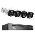 8CH PoE Security CCTV Camera System Set Colorful Night Vision 2-way Audio APP Remote Monitoring H.265 AI Face Detection IP66 Waterproof Outdoors IP Camera NVR Set