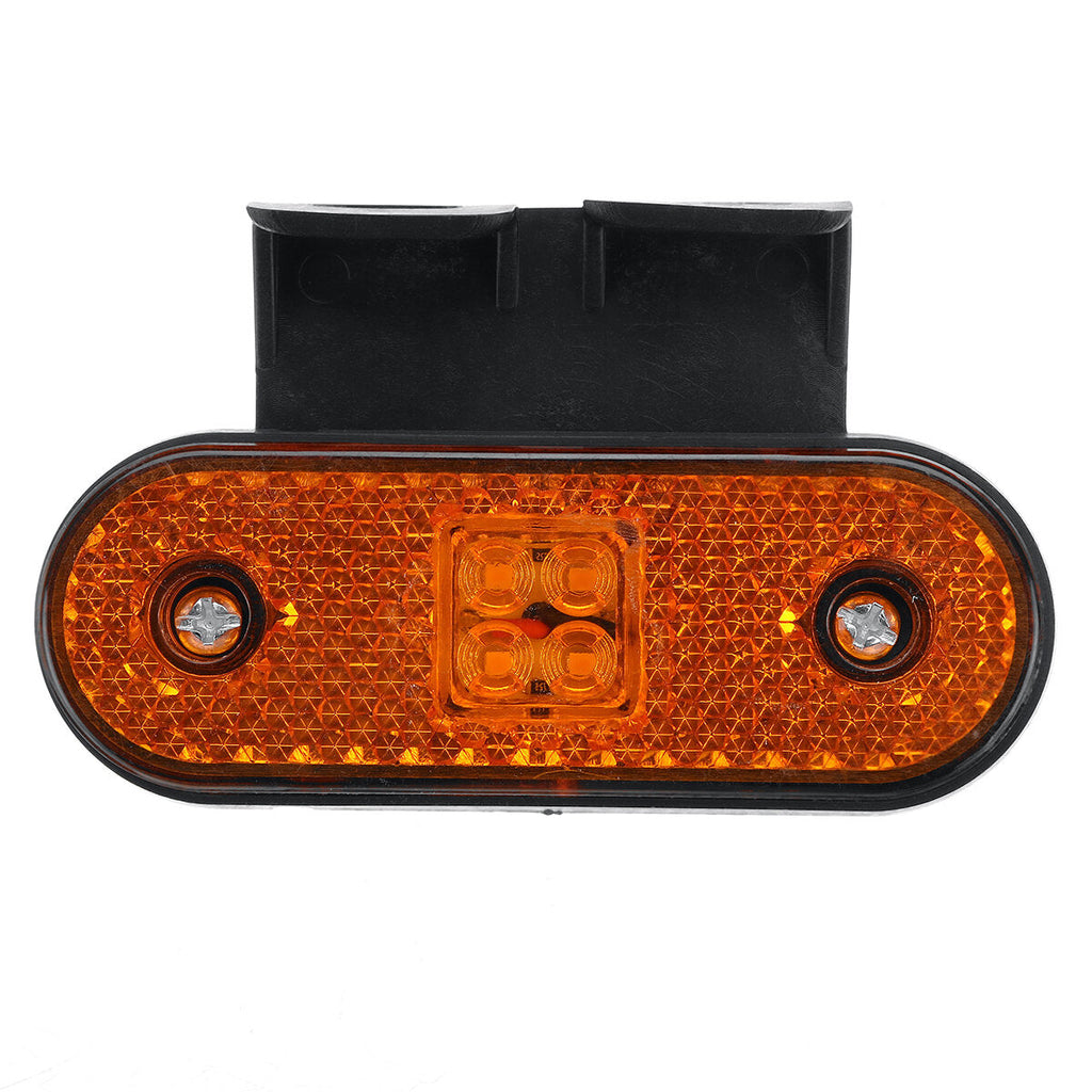 24V 4 LED Truck Side Marker Lights Turn Signals Lamps For Boat Tractor RV