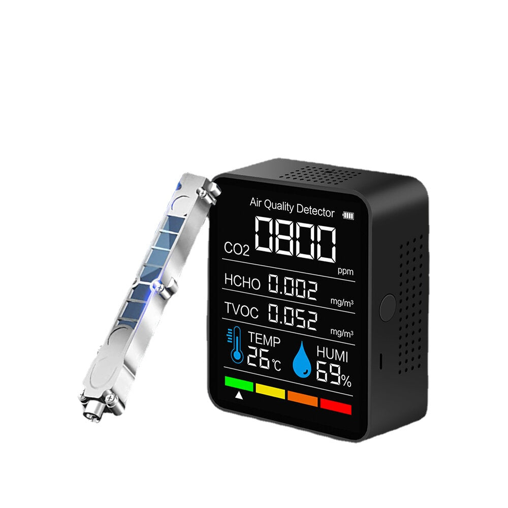 5-In-1 Bluetooth-Connected Carbon Dioxide Tester for Detecting TVOC Formaldehyde Concentrated Air Quality Temperature Humidity CO