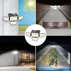 270LED Solar Outdoor Led Security Light Waterproof Motion Sensor Flood Lights With 3 Adjustable Head For Yard Garage