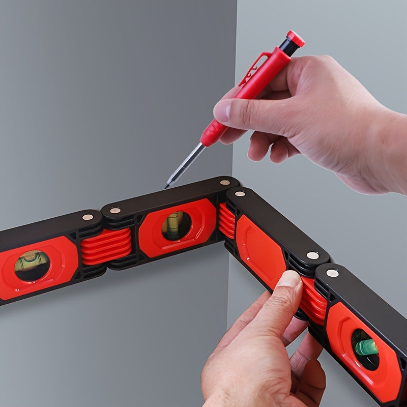 1pc 23"/600mm Multi-function Foldable Level Multi-Angle Measurement Tool