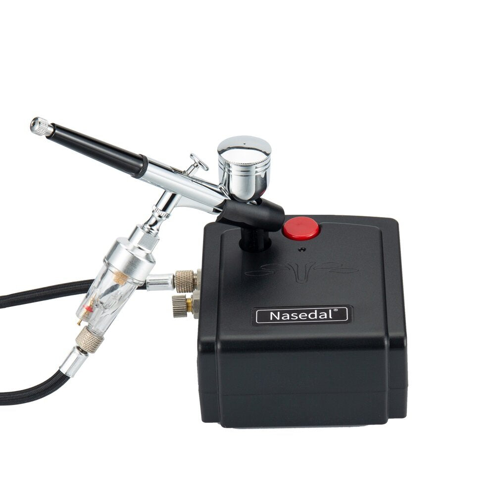 Mini Air Pump Airbrush Set with Compressor 0.3mm Sprayer Airbrush Kit for Nail Airbrush for Model/Cake/Car Painting