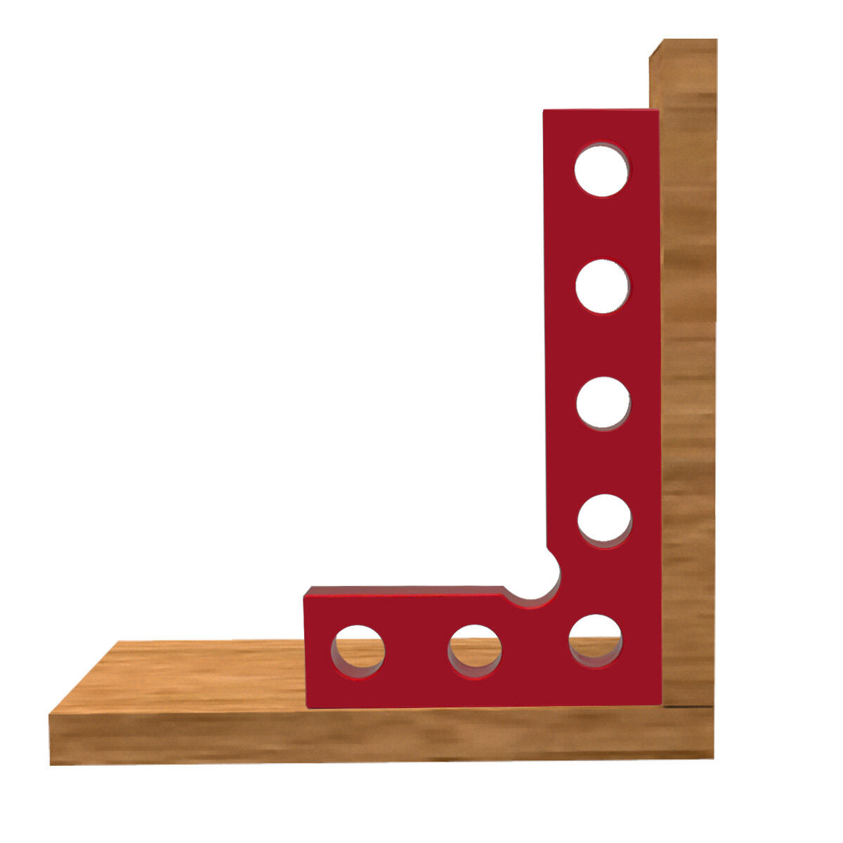 Compact Aluminum Carpenter Square Ruler - Precise Measurements, Multi-Function Tool, Portable Design, Red, 100x60mm