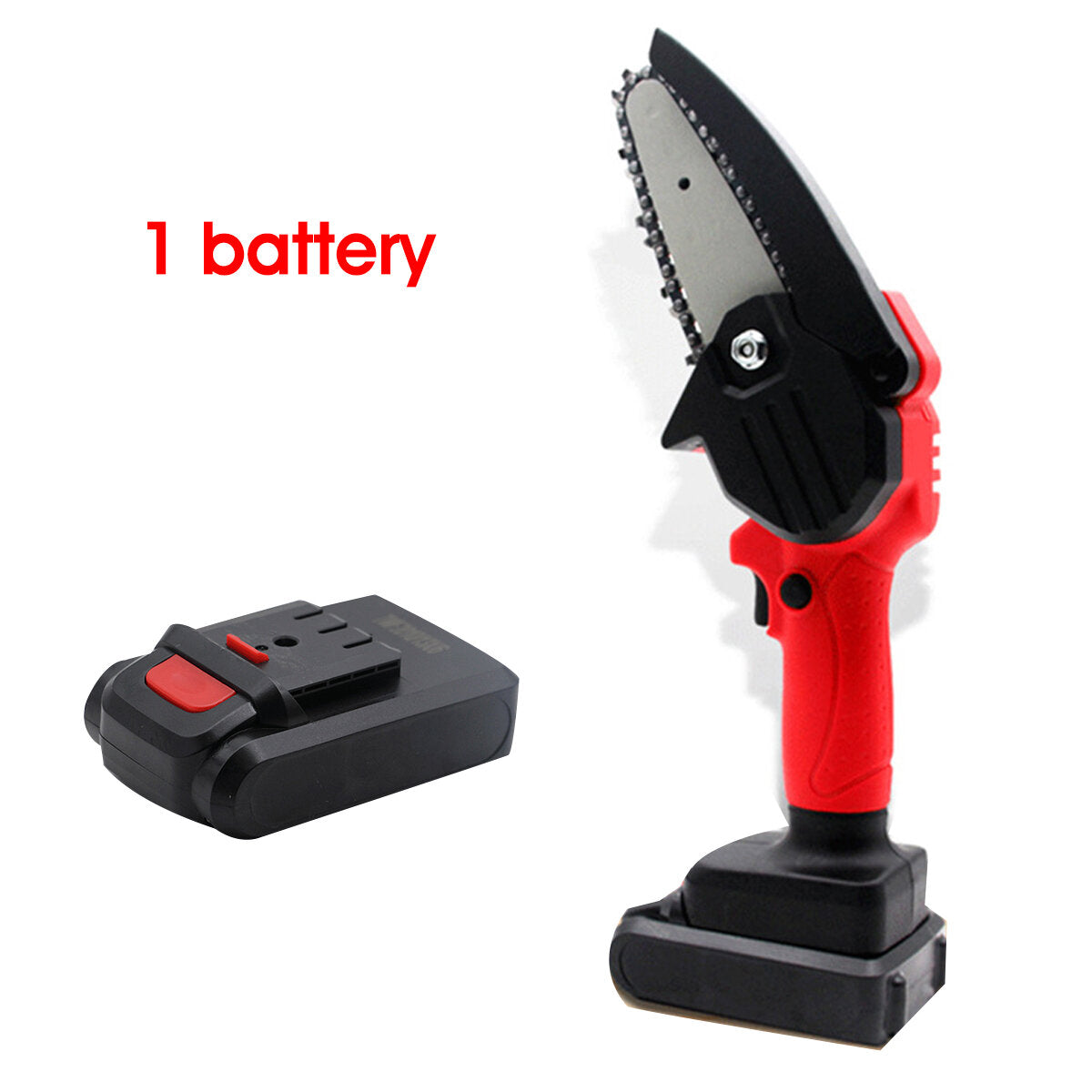 24V 2000mAh Mini Portable Electric Chain Saw Woodworking Wood Cutting Tool