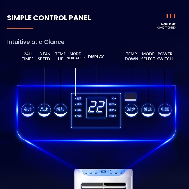 Smart Portable Air Conditioner & Dehumidifier | Self-Evaporating & Whisper-Quiet