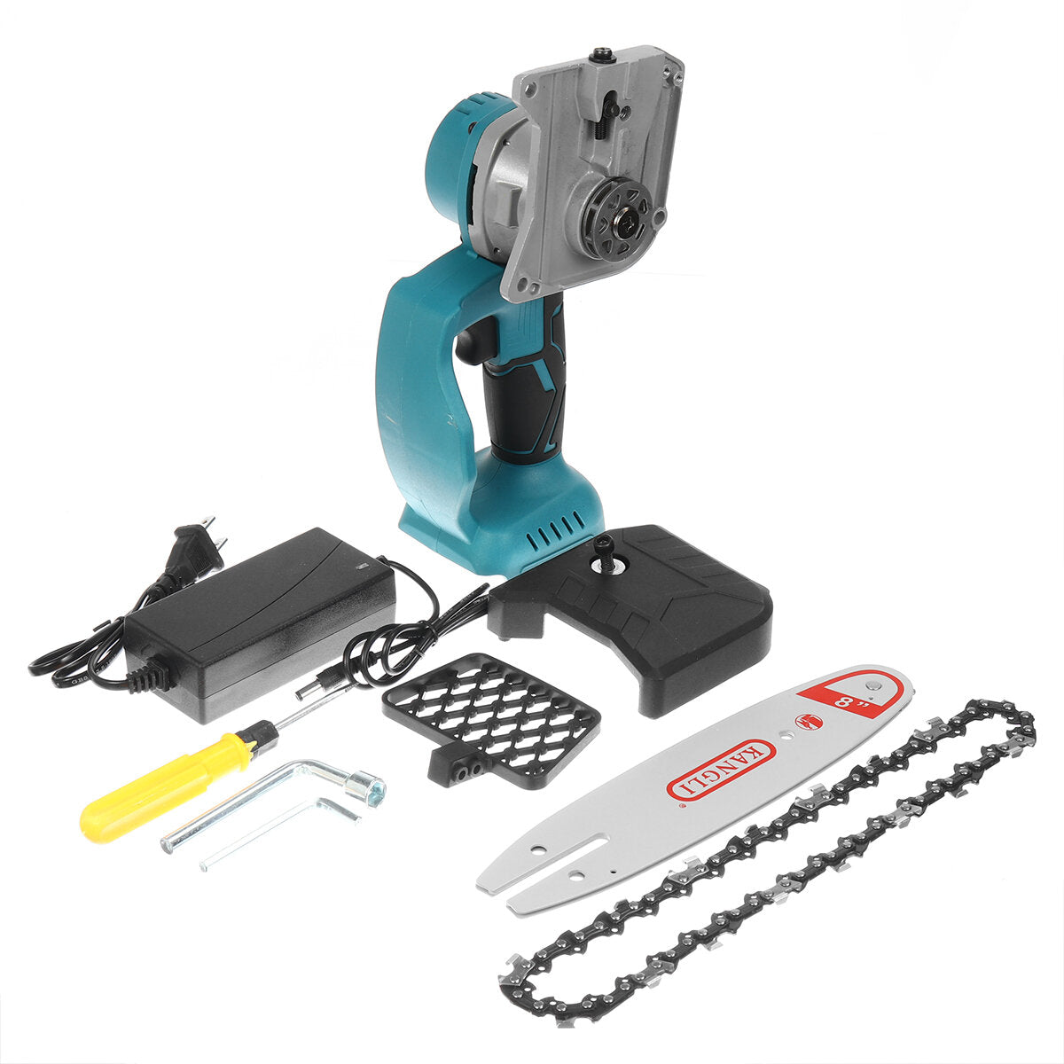 1500W 8inch Cordless Electric Chain Saw Brushless Motor Power Tools Rechargeable Lithium Battery