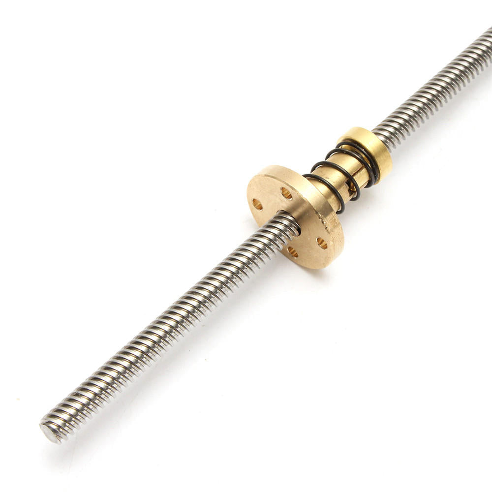 8mm T8 600mm Lead Screw Trapezoidal Acme Rod with Anti-Backlash Nut CNC Parts