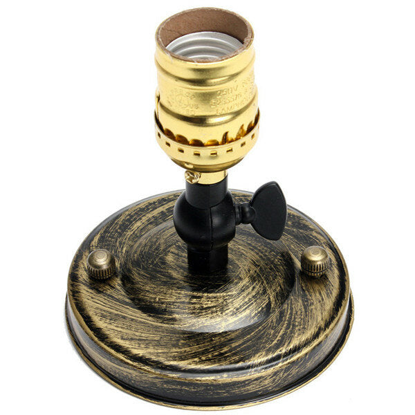 E27/E26 Edison Vintage Light Bulb Socket Silver/Golden/Green Patina/Black Holder 110-240V