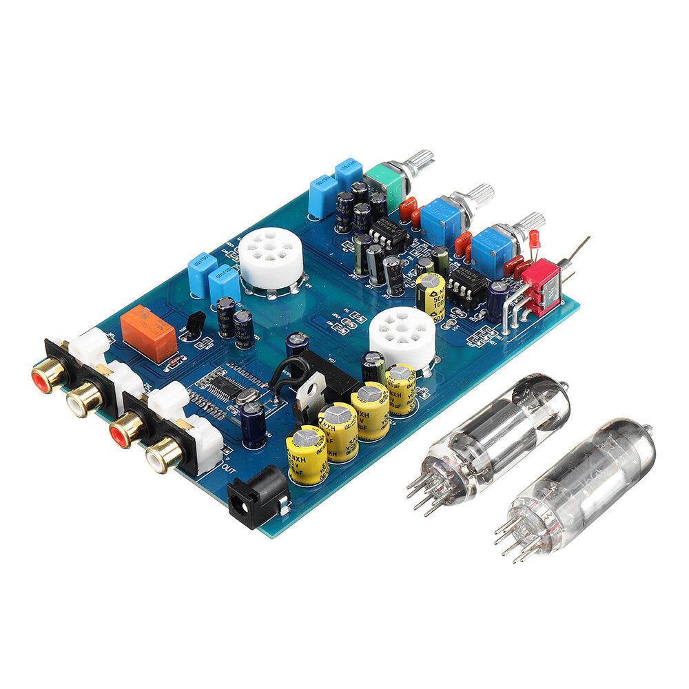 DC12V 2A Home Audio Tube Amplifier Fever Hi-Fi Preamp 6J5 Bile Preamp Bluetooth 5.0 Tone Board