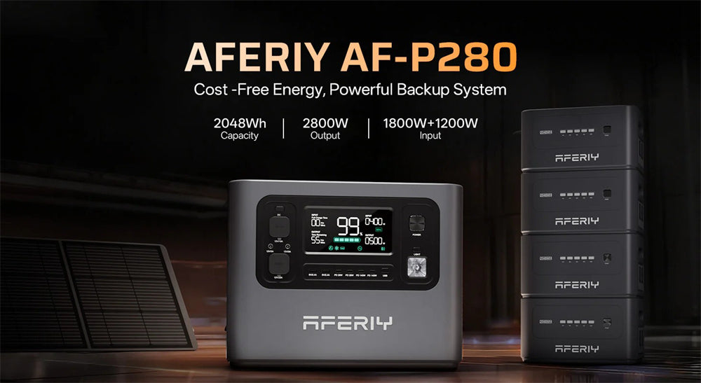 2800W 2048Wh LiFePO4 Portable Power Station, Optional Expansion Battery, 1200W Solar Input, App Control & UPS Backup