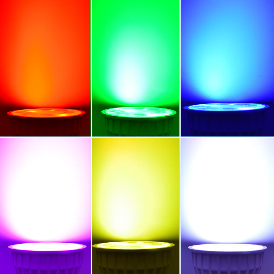 Dimmable GU10 4W Mi Light 2.4G Wireless RGBCCT LED Spot Lightt Lamp Bulb AC86-265V
